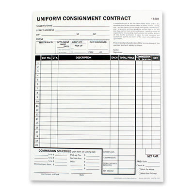 Consignment Forms | Standard Consignment Agreement