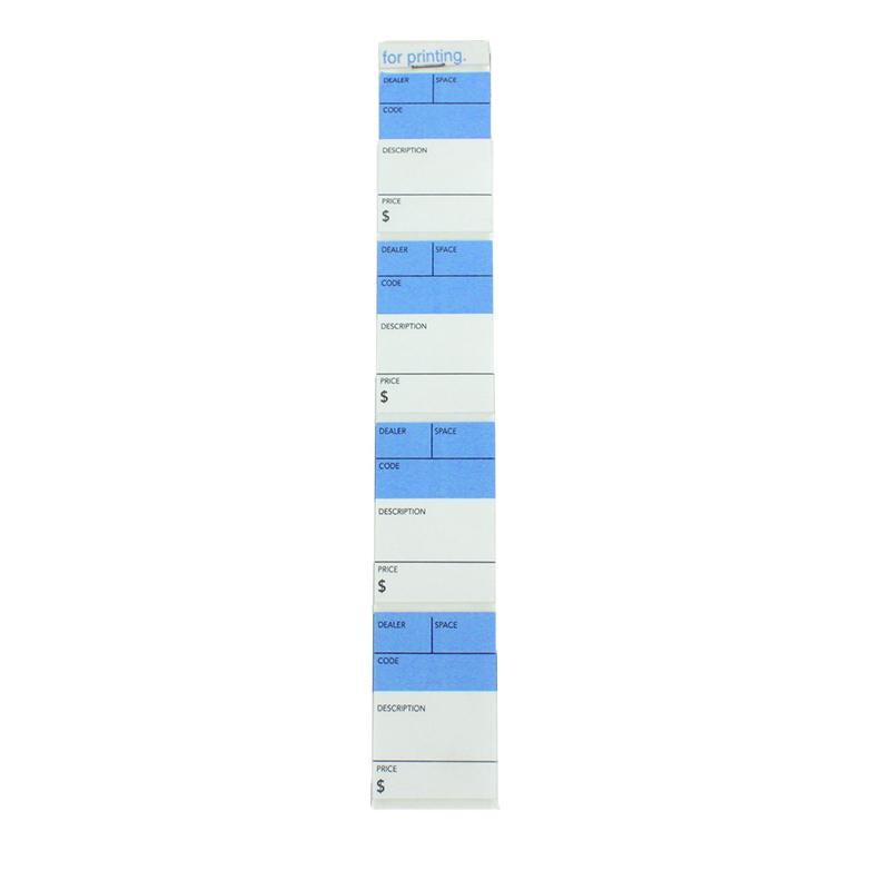 Dealer Blue Top 1-1/2 x 2-1/2 Strip Labels (1000/pack)