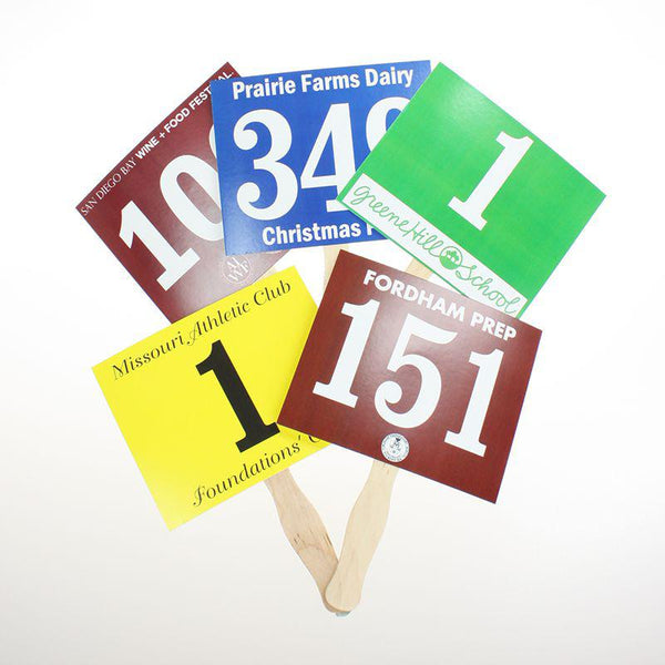 Buy Auction Paddles | Numbered Bid Paddles | Kiefer Auction Supply