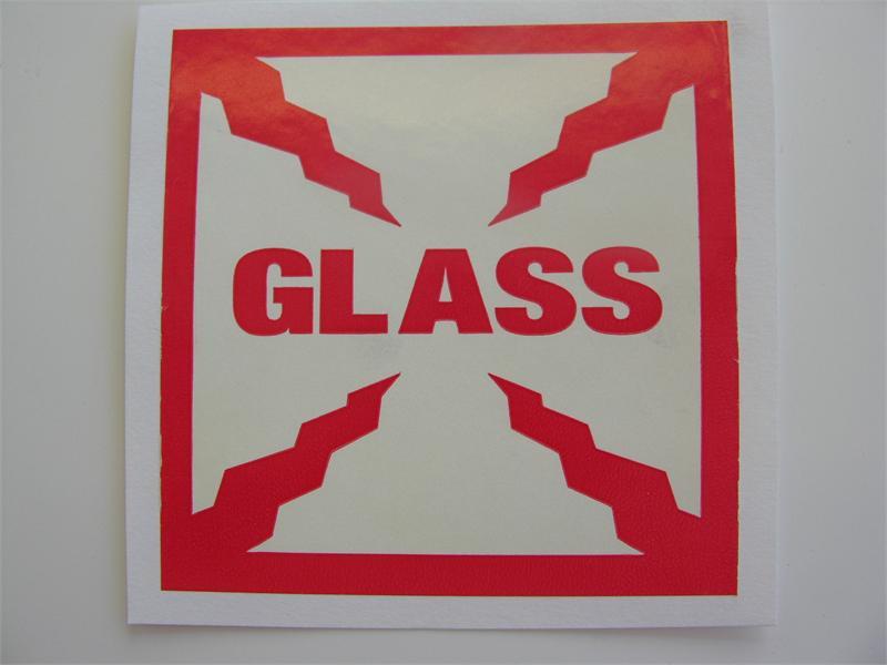 GLASS Label, Red (Case of 4 Rolls)