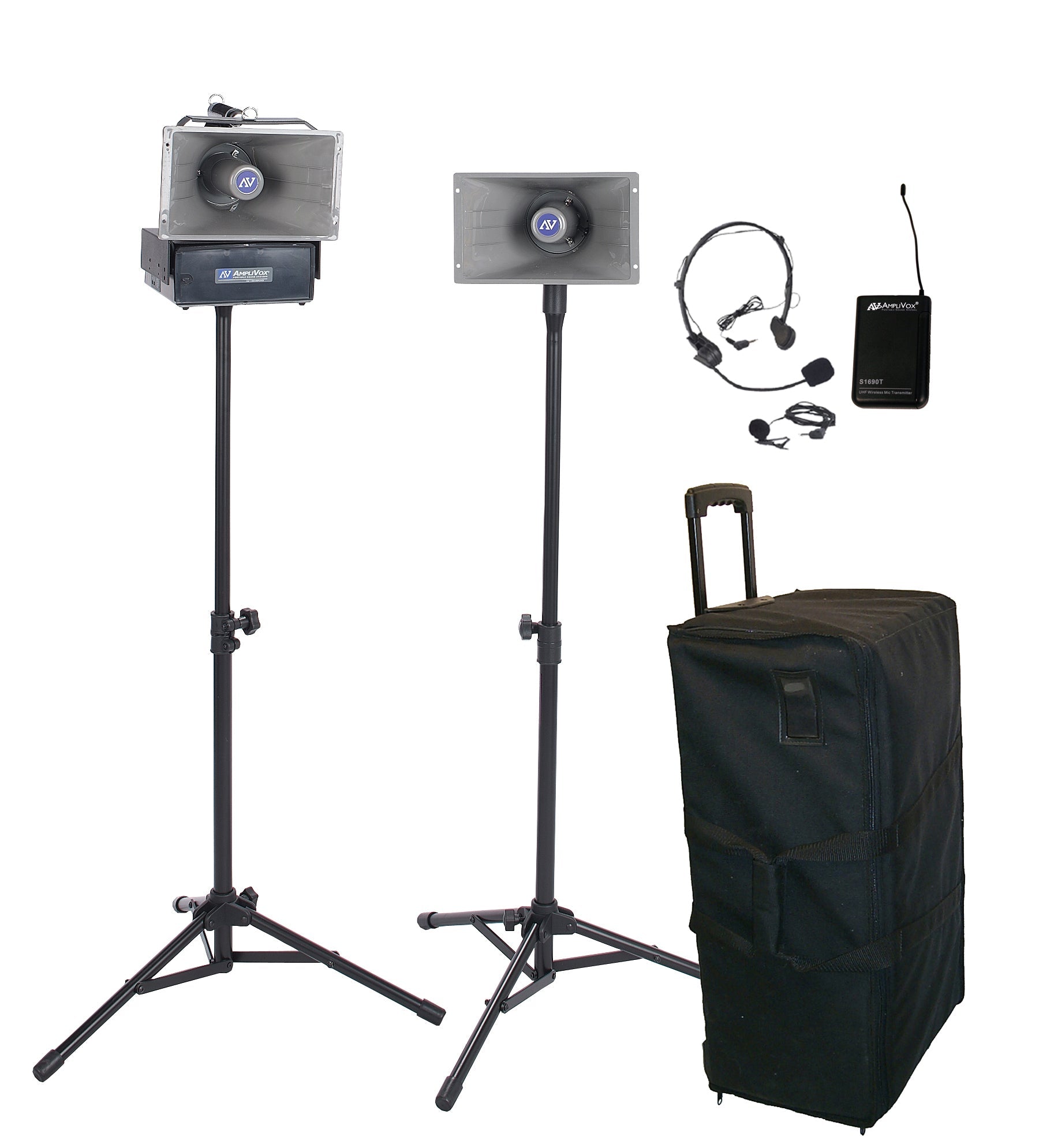 Half-Mile Hailer Package by Amplivox (Wireless Headset/Lapel)