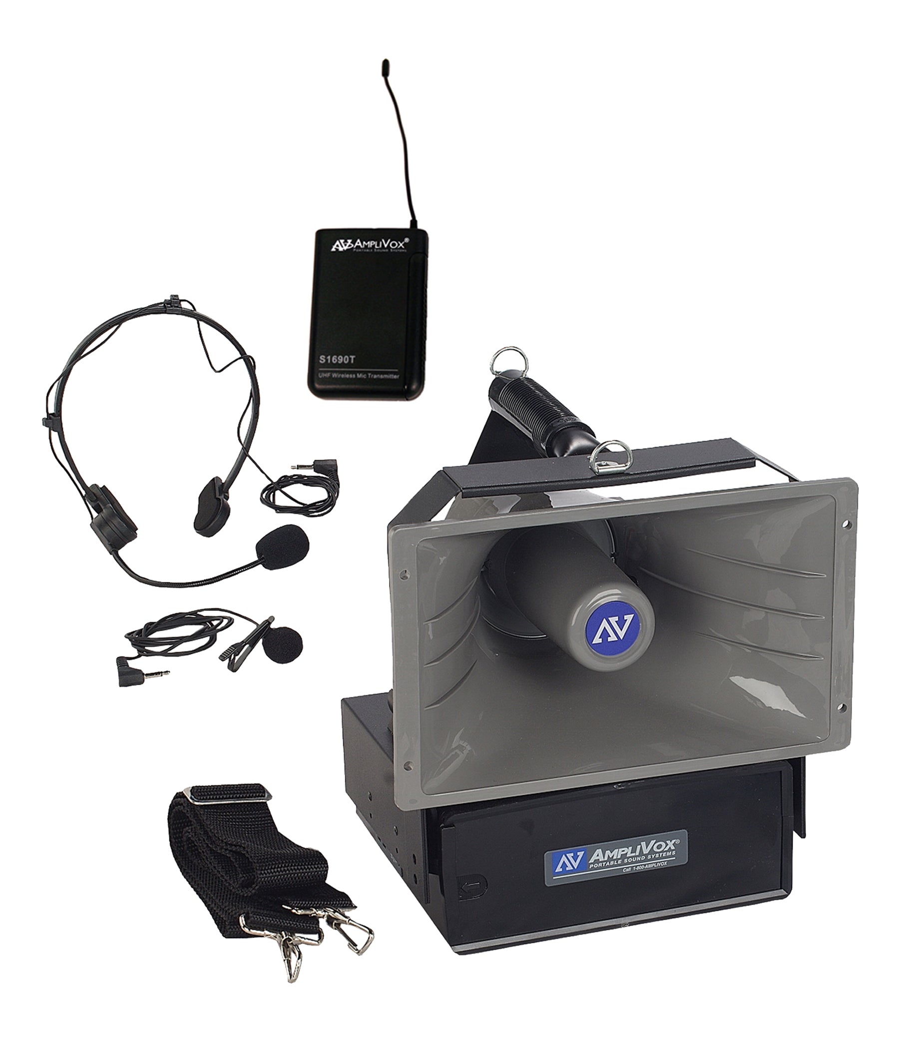 Half Mile Hailer Sound System by Amplivox (Headset/Lapel wireless)
