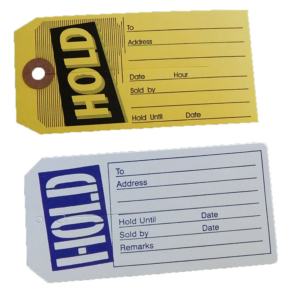 Hold Tags w/slit (100/pack)