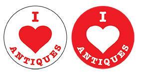 I Love Antiques Promotional Stickers (Box of 250)