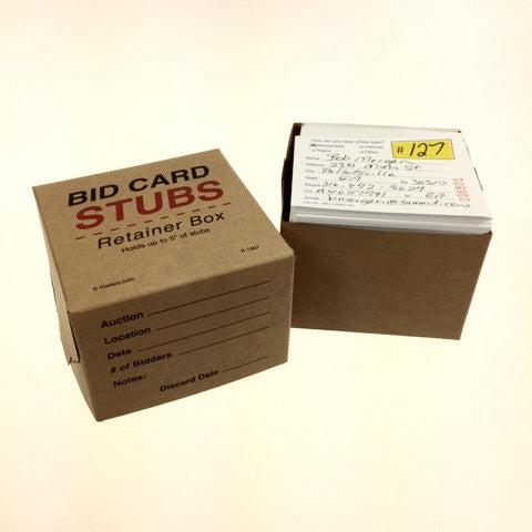 NEW Bid Card Stub Retainer Box (10 per pack)