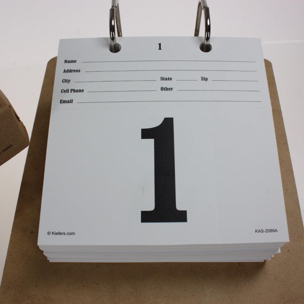 NEW Pre-Numbered Bid Cards w/ hole drilled stub (150/pack)