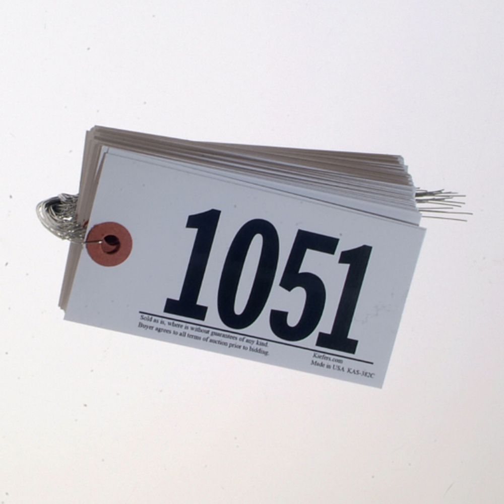 Numbered Power Tag, Size #7 - Wired (500/box)