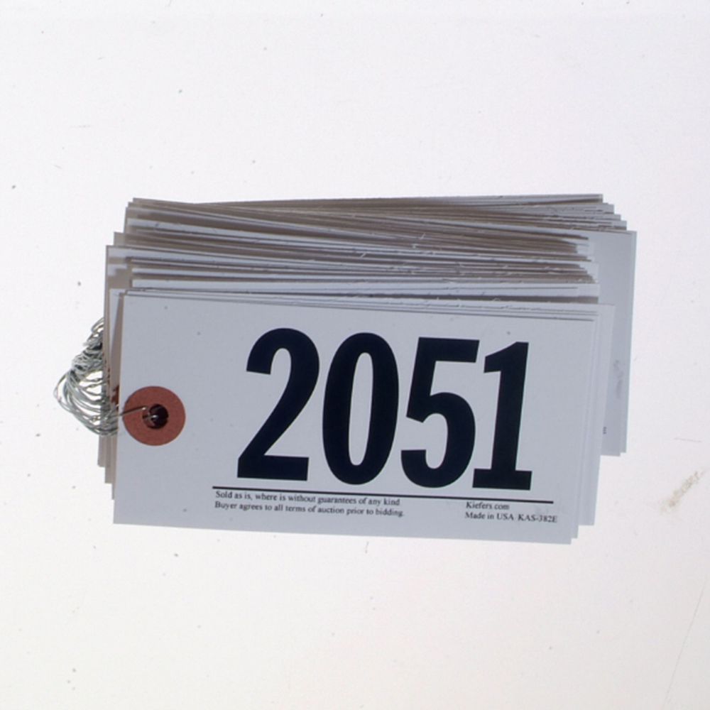 Numbered Power Tag, Size #7 - Wired (500/Box)