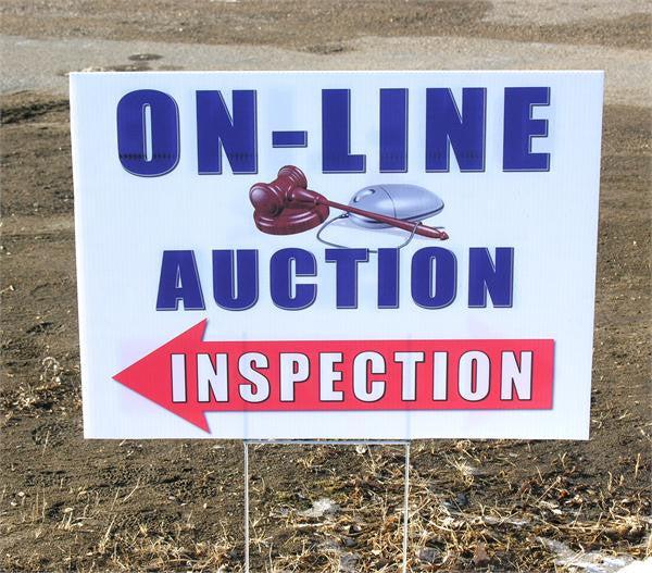 On-Line Auction Inspection Coroplast Signs (5/pack)