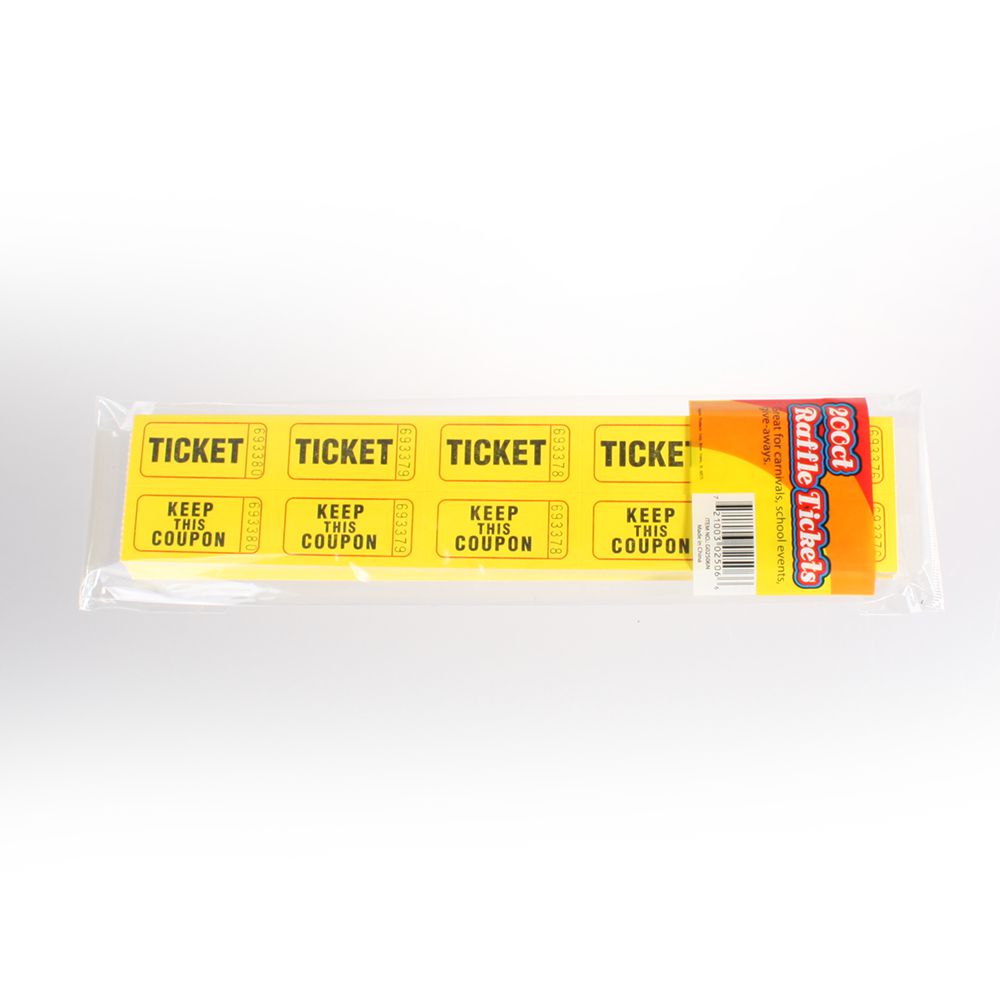 Packs of 200 Double Raffle Tickets