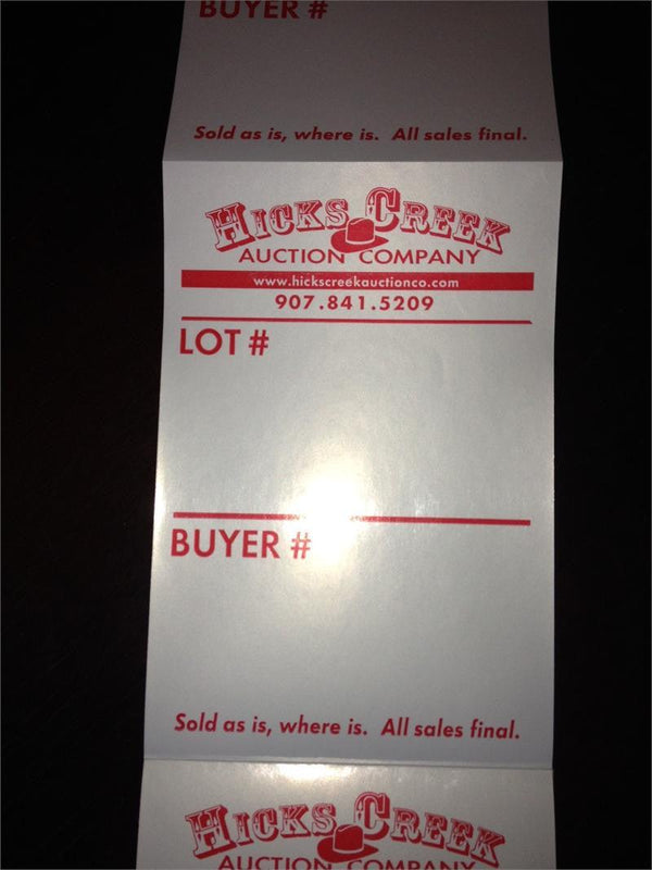 Custom Auction Labels | Custom Product Labels | Kiefer Auction Supply