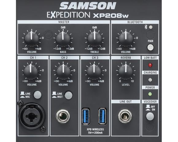 SAMSON Expedition XP208w - Rechargeable Portable PA with Handheld Wireless System and Bluetooth®
