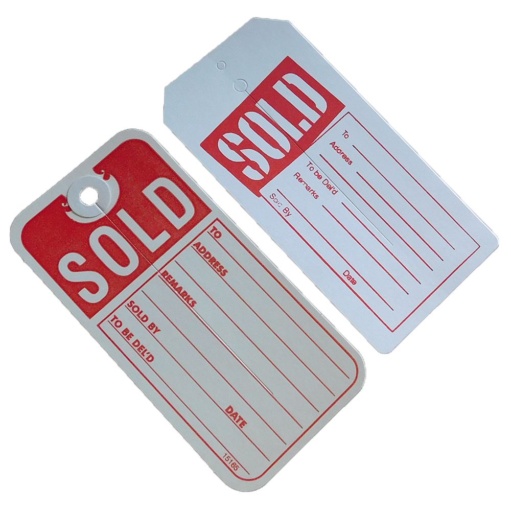 Sold Tags w/slit (100/pack)