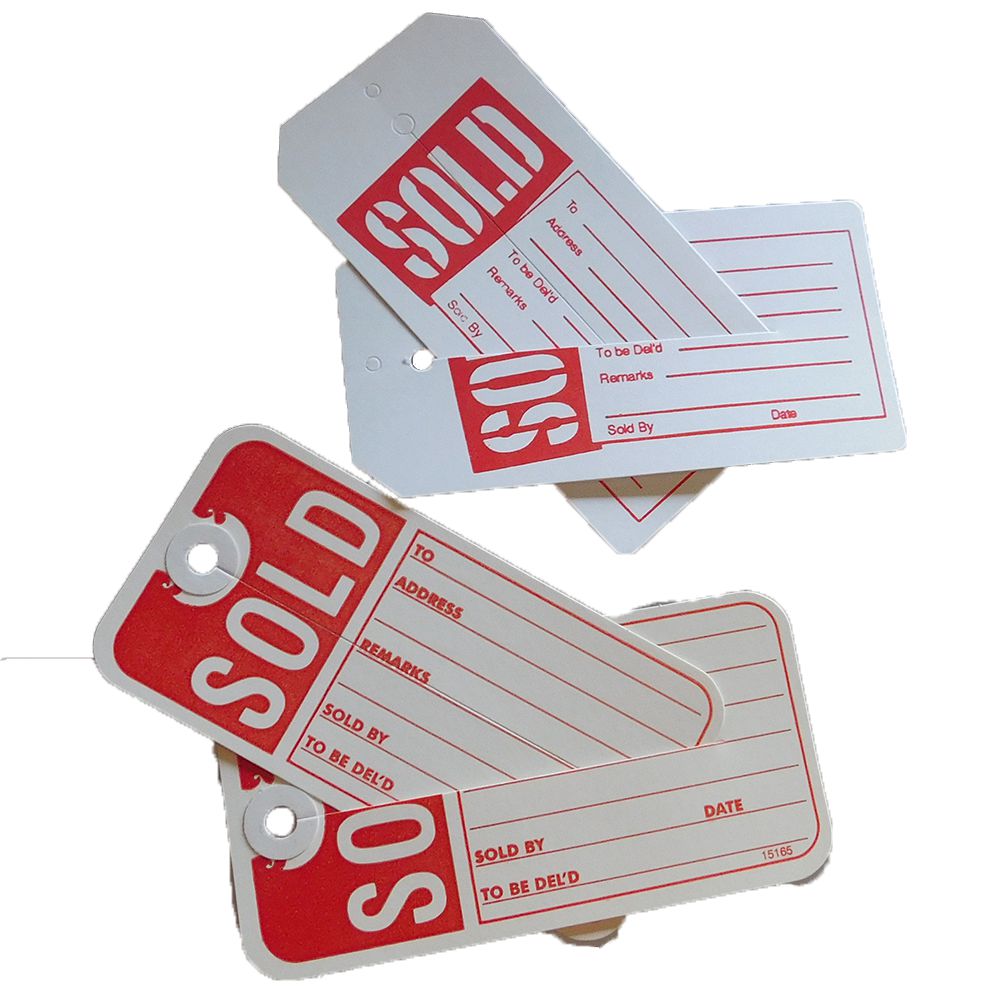 Sold Tags w/slit (100/pack)