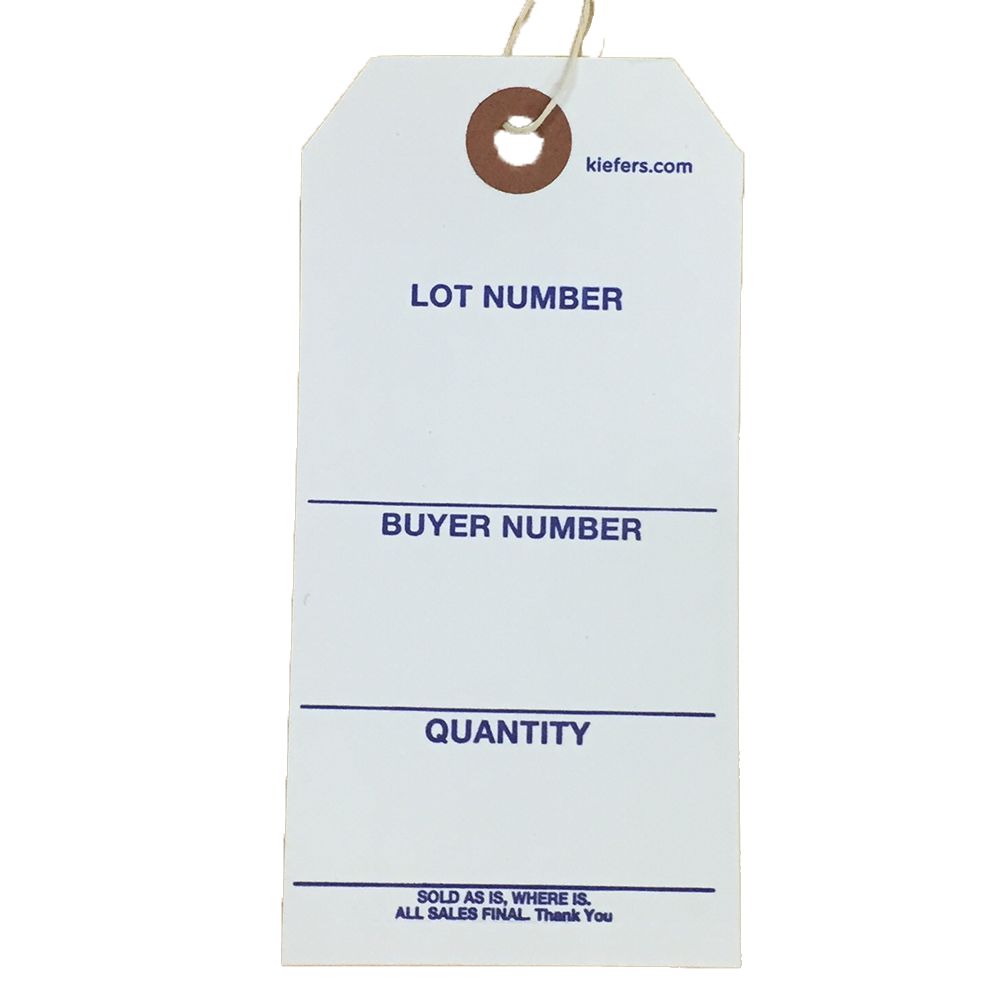 Stock #5 Tag - Wired (1000/box)