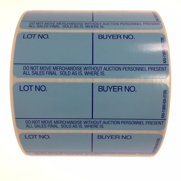 【D30212】for staying real BLUE. Style 7 Lotting Label - E-Z Off (1000/Roll)