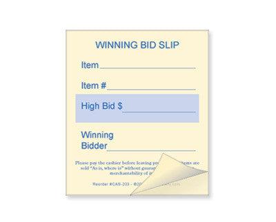 Winning Bid Slip, 2 part (100/pack)